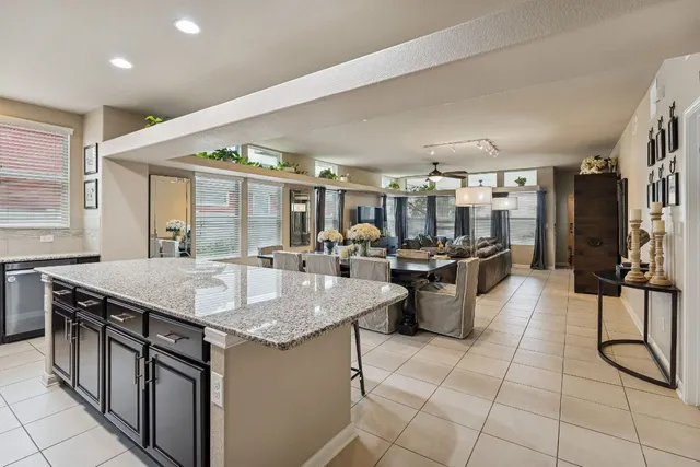 a kitchen with a stove and a cabinets