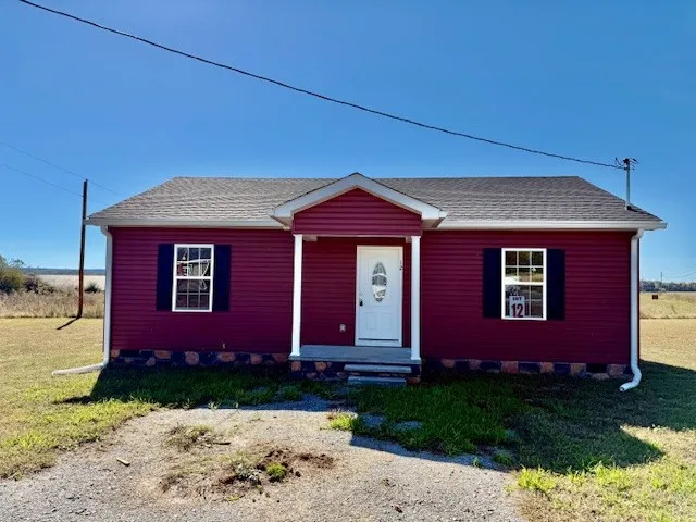 a front view of a house
