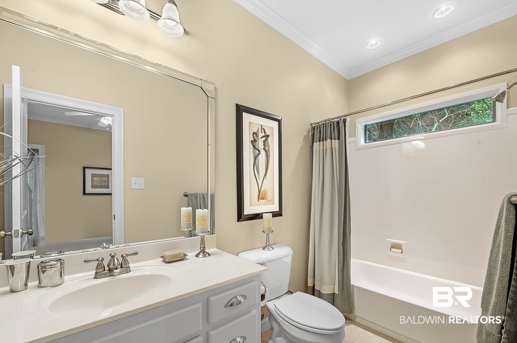 29976 Dolive Ridge Daphne, AL 36527 - Photo 44 of 58 Full bathroom with shower / bath combo, toilet, and vanity
