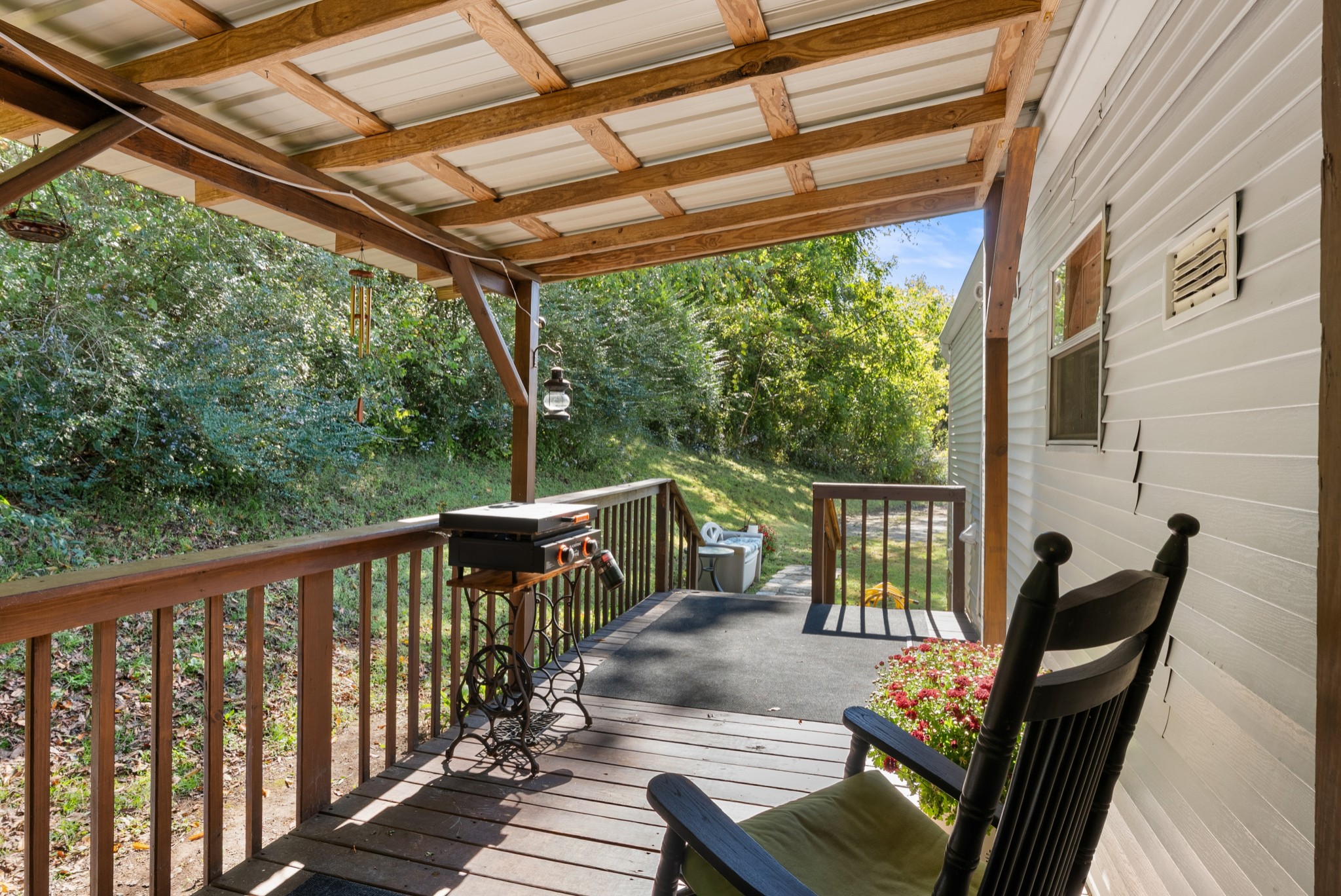 5147 Wiley Hollow Road Culleoka, TN 38451 - Photo 22 of 29 a view of a chair and table in the balcony