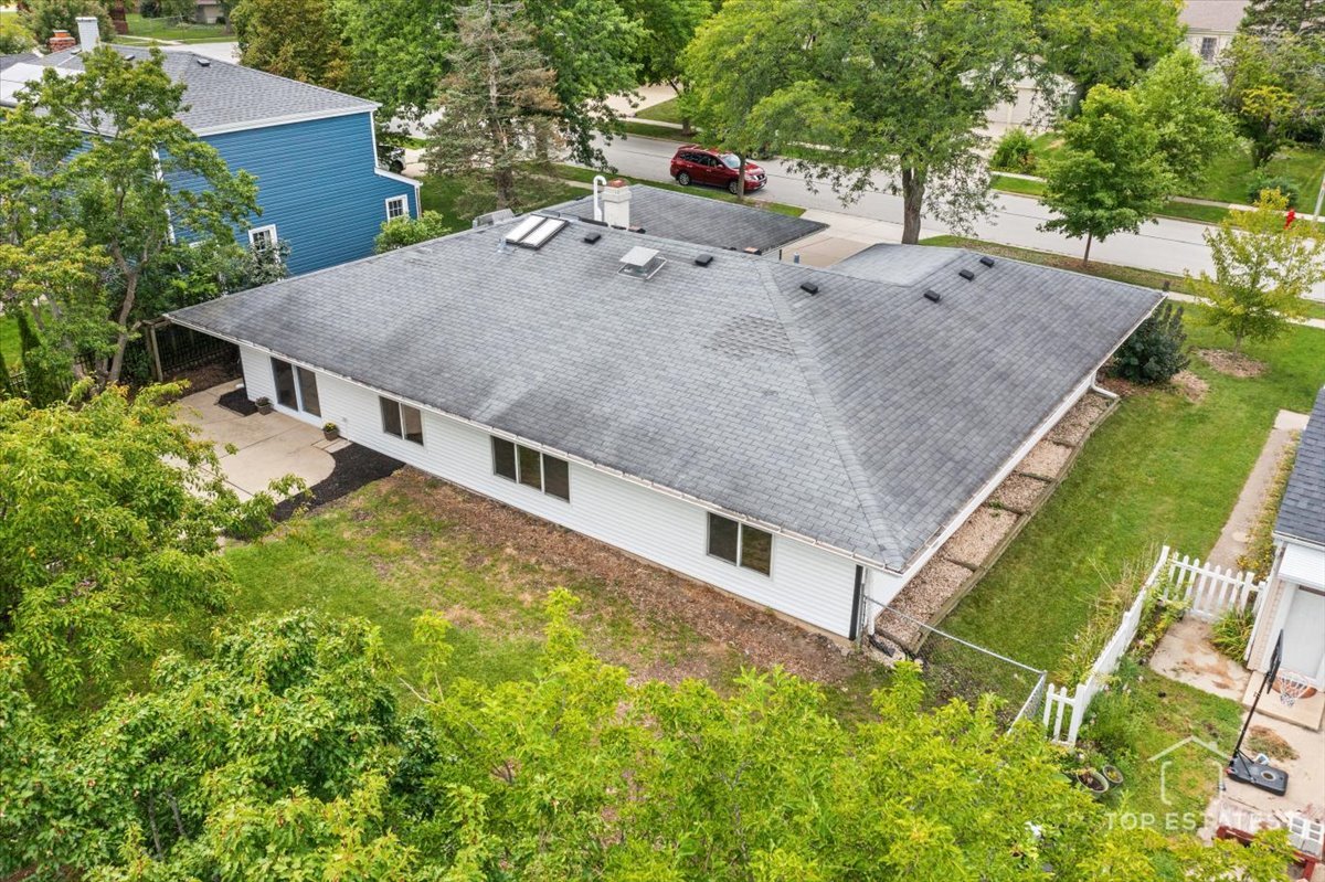 1327 Churchill Road Schaumburg, IL 60169 - Photo 62 of 71 an aerial view of a house with swimming pool and patio