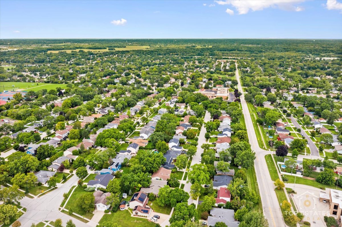 1327 Churchill Road Schaumburg, IL 60169 - Photo 68 of 71 an aerial view of residential houses with outdoor space and trees