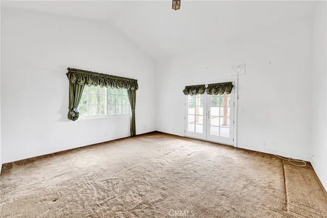 a view of a room with an empty space