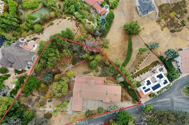 a view of a city with a building in the background