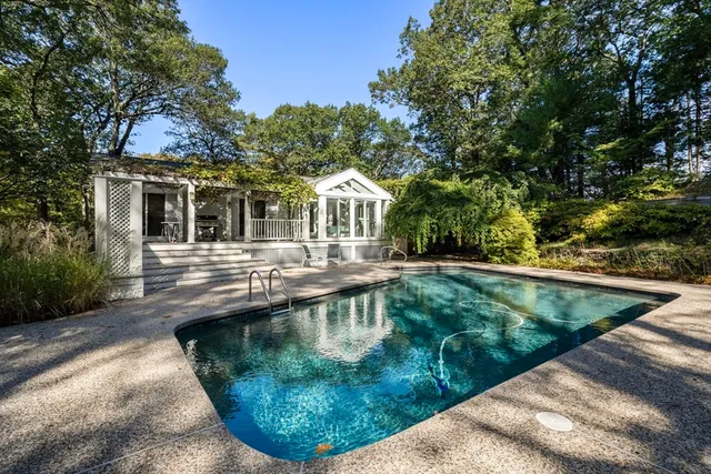 a view of a building with a outdoor space