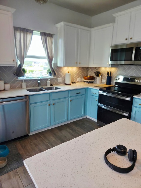 16710 Sonoma Breeze Drive Manor, TX 78653 - Photo 6 of 16 a kitchen with a sink a window and appliances