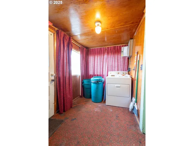 a room with a washer and dryer