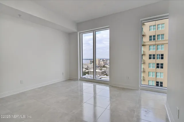 an empty room with an empty space