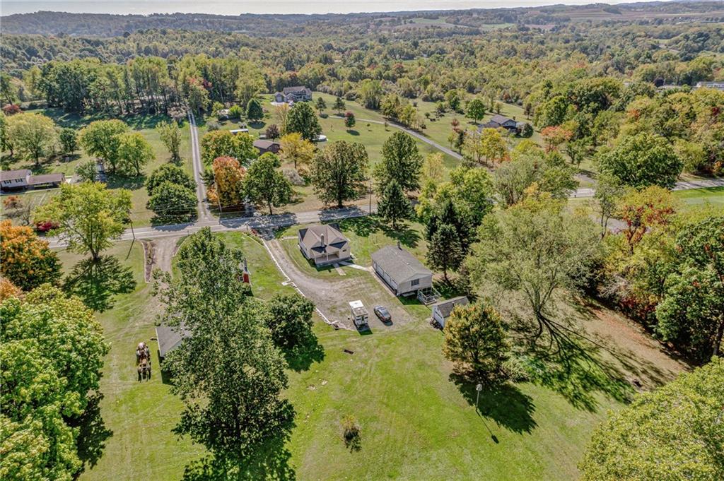 1598 Keystone Park Road New Alexandria, PA 15670 - Photo 25 of 28 an aerial view of residential house with outdoor space and trees all around