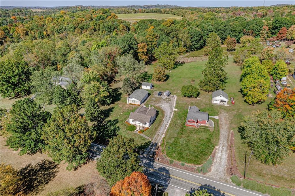 1598 Keystone Park Road New Alexandria, PA 15670 - Photo 26 of 28 an aerial view of residential house with outdoor space and trees all around