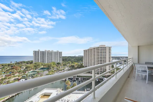 a view of city from balcony