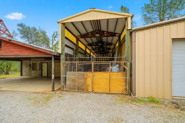 a house with trees in front of it