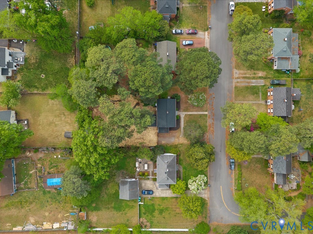 4803 Morrison Road Richmond, VA 23230 - Photo 41 of 45 an aerial view of a house with swimming pool outdoor seating and yard
