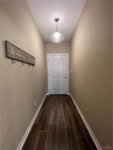 a view of a room with rack on the wall