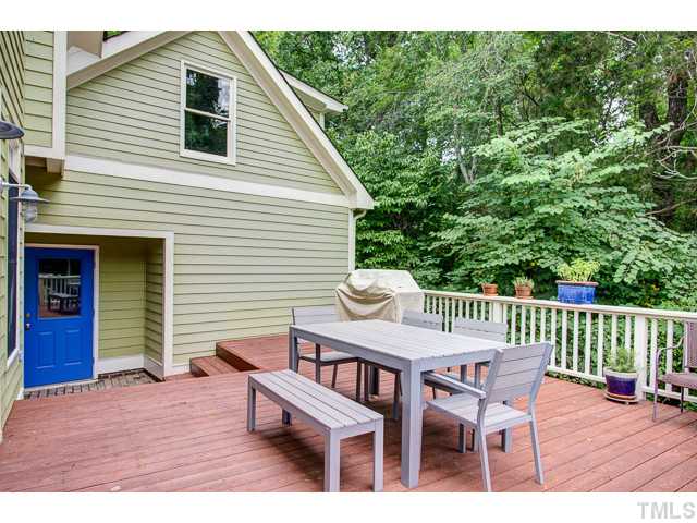 239 Stable Road Carrboro, NC 27510 - Photo 17 of 25 The DECK is adjacent to the Garage - notice the second floor window.