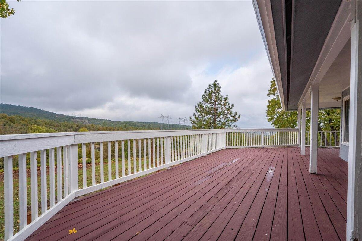 30153 Frisby Road Oak Run, CA 96069 - Photo 37 of 56 a view of balcony with wooden floor