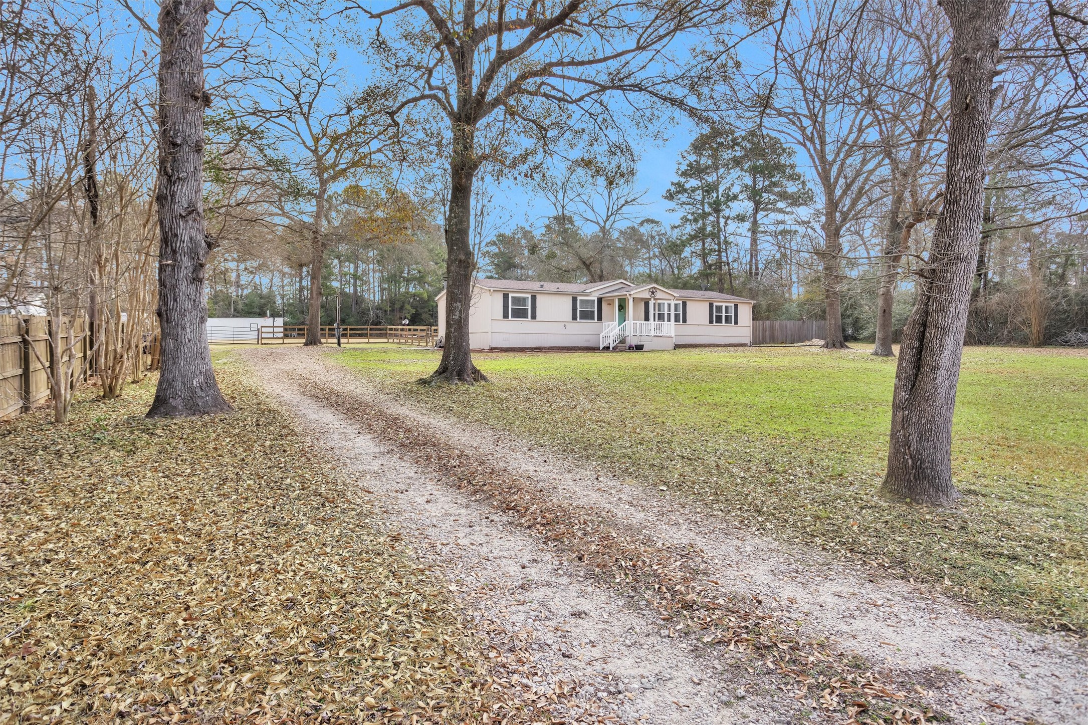 14604 Hasara Lane Willis, TX 77378 - Photo 3 of 50 a view of a yard with a house and large trees