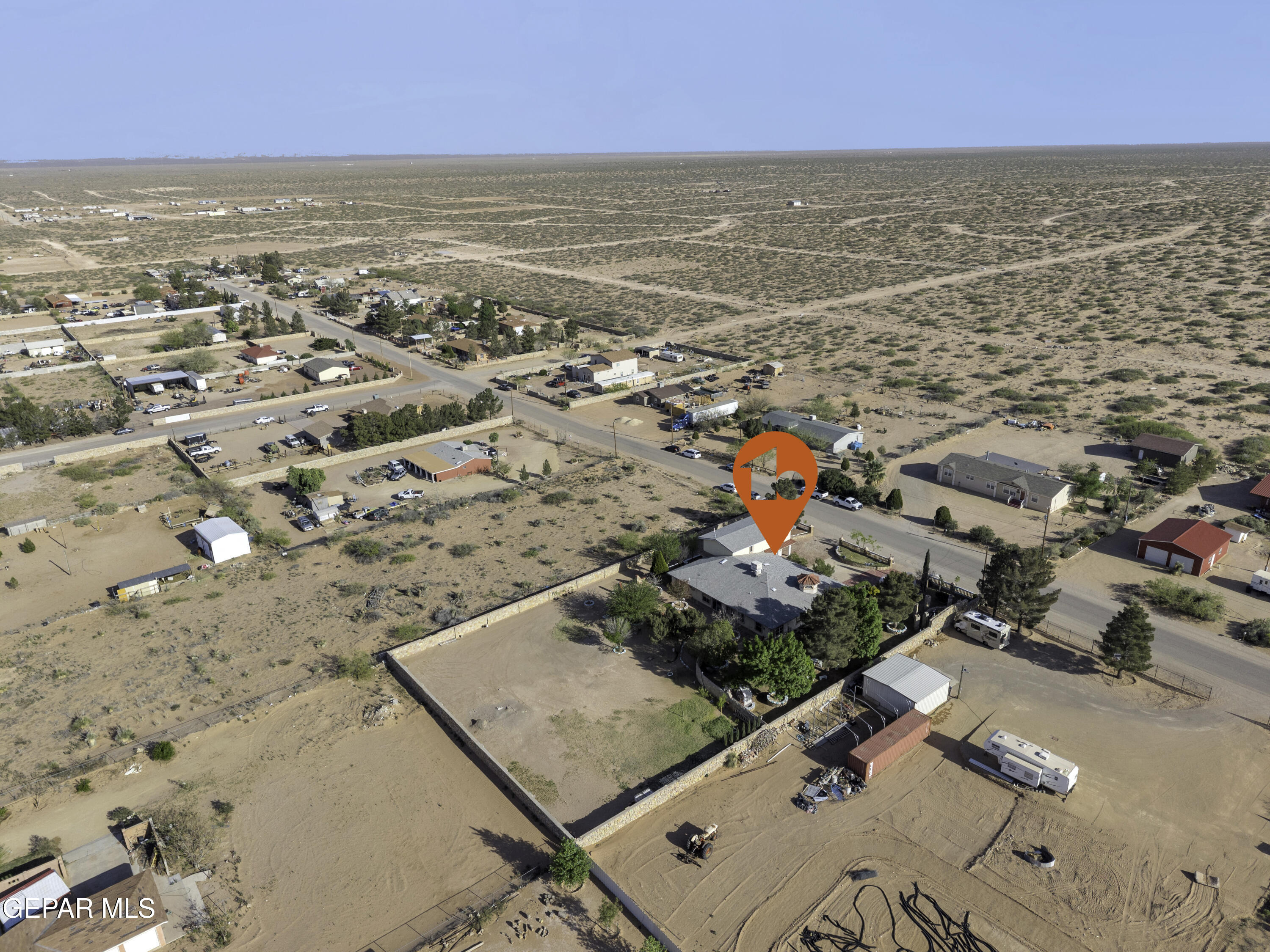 15931 Harrison Road El Paso, TX 79928 - Photo 82 of 83 an aerial view of residential houses with outdoor space