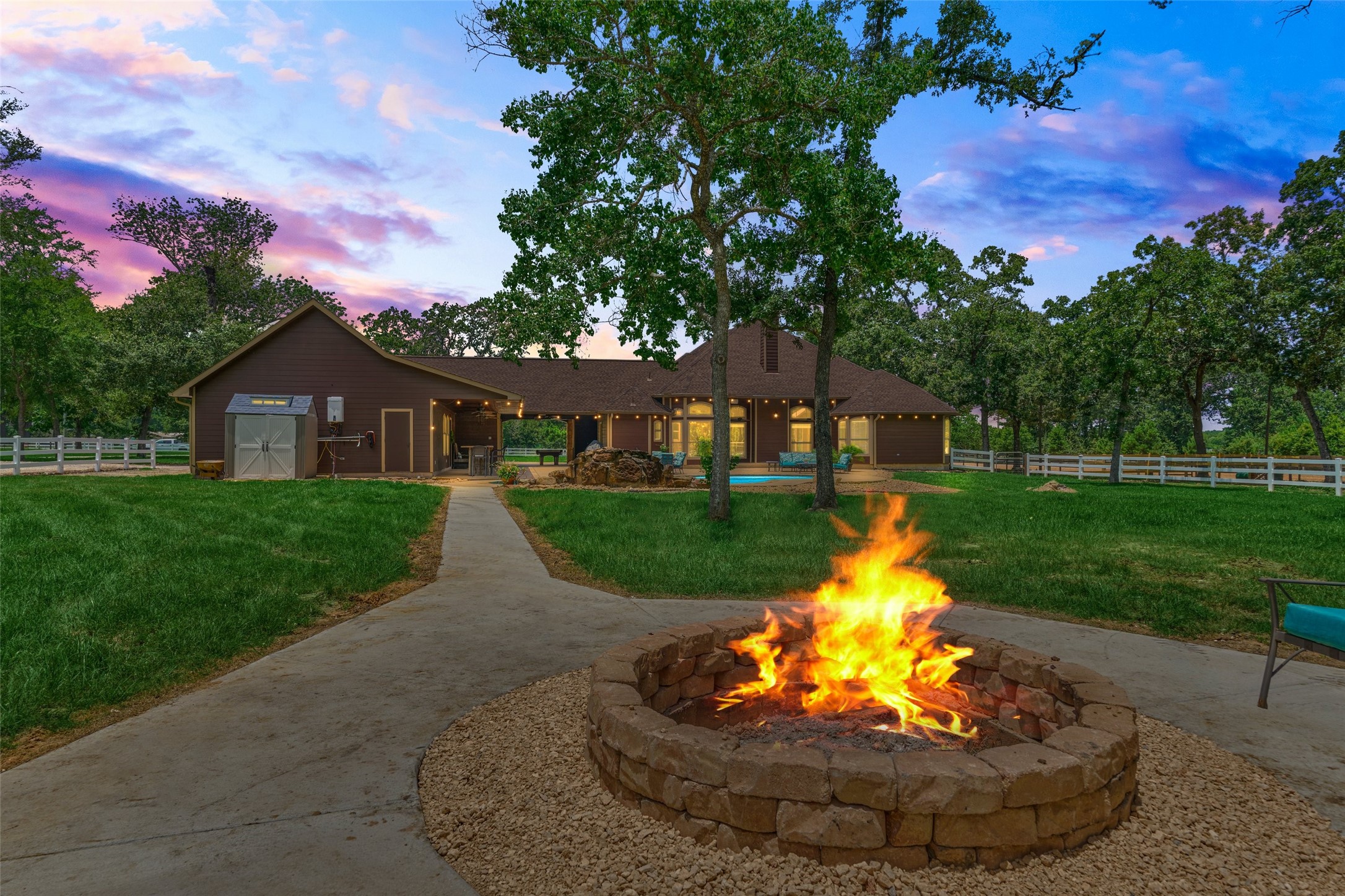 420 Ruel Lane Magnolia, TX 77355 - Photo 46 of 47 Cool nights can be extra special while sitting around the fire!