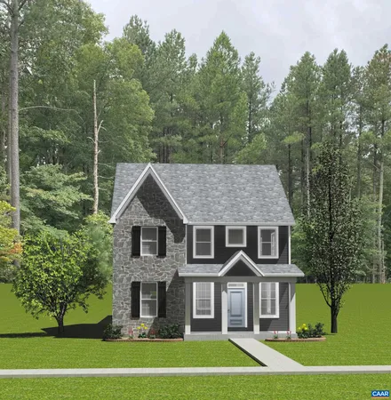 a front view of a house with a yard and trees