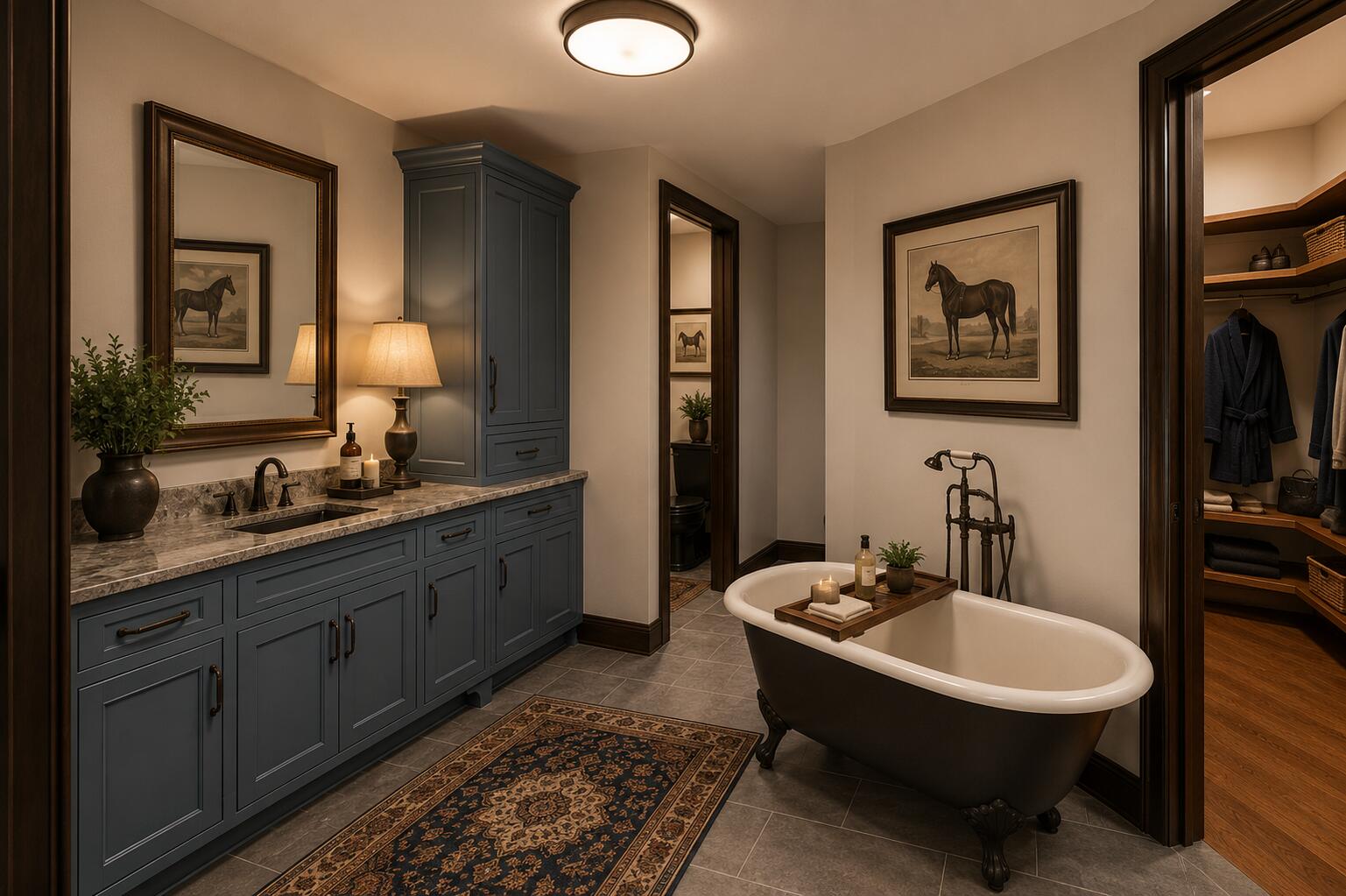 4845 Bryan Station Road Lexington, KY 40516 - Photo 96 of 115 AI virtual rendering of paint and furniture in upstairs bathroom