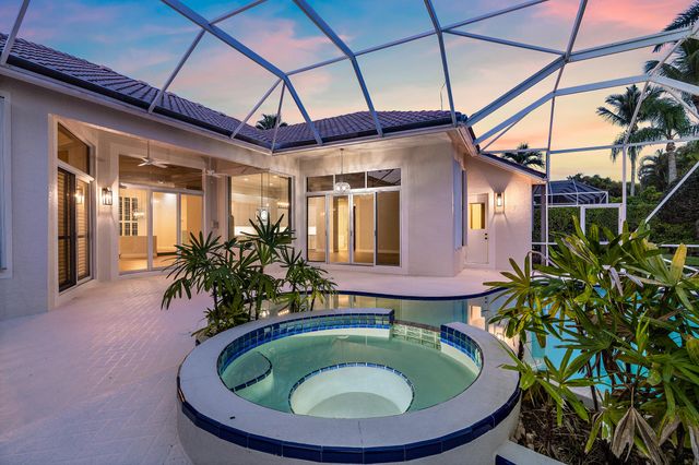 a house view with a swimming pool