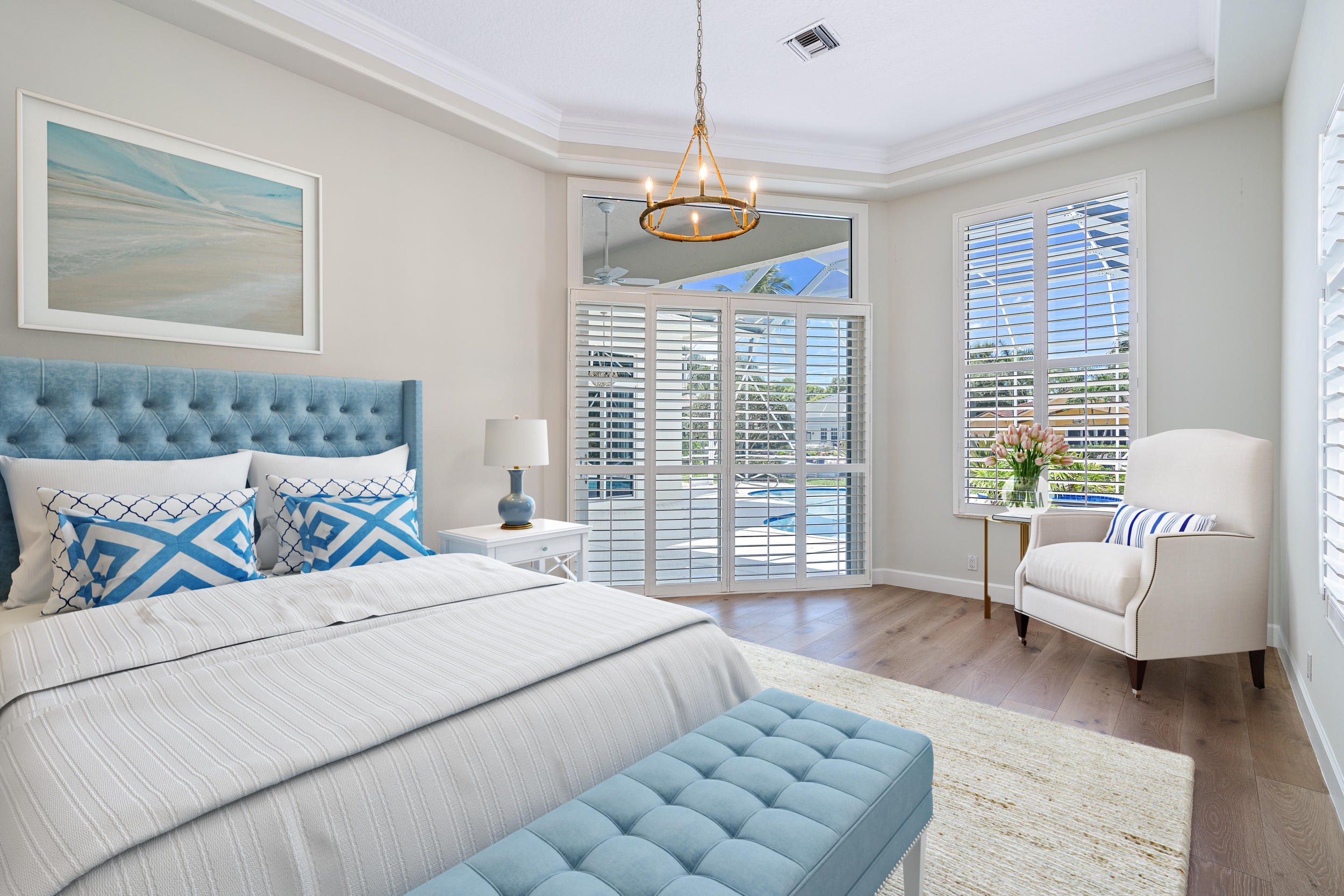 19866 Loxahatchee Pointe Drive Jupiter, FL 33458 - Photo 20 of 43 a bedroom with a bed and a couch