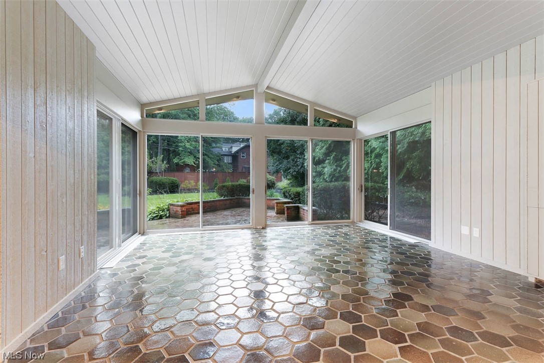 2905 Paxton Road Cleveland, OH 44120 - Photo 12 of 35 Classic tile flooring and floor to ceiling sliding doors offering picturesque views