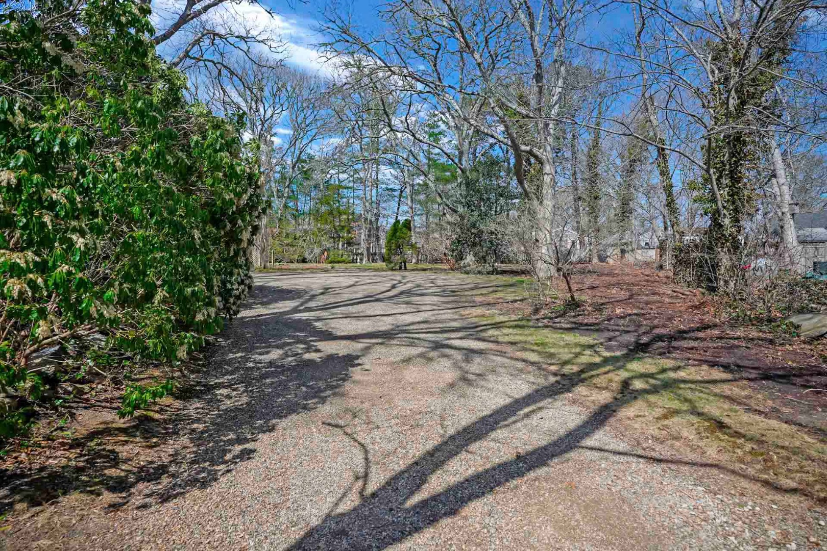 15 Chapman Lane Edgartown, MA 02539 - Photo 2 of 6 a view of a backyard with large trees