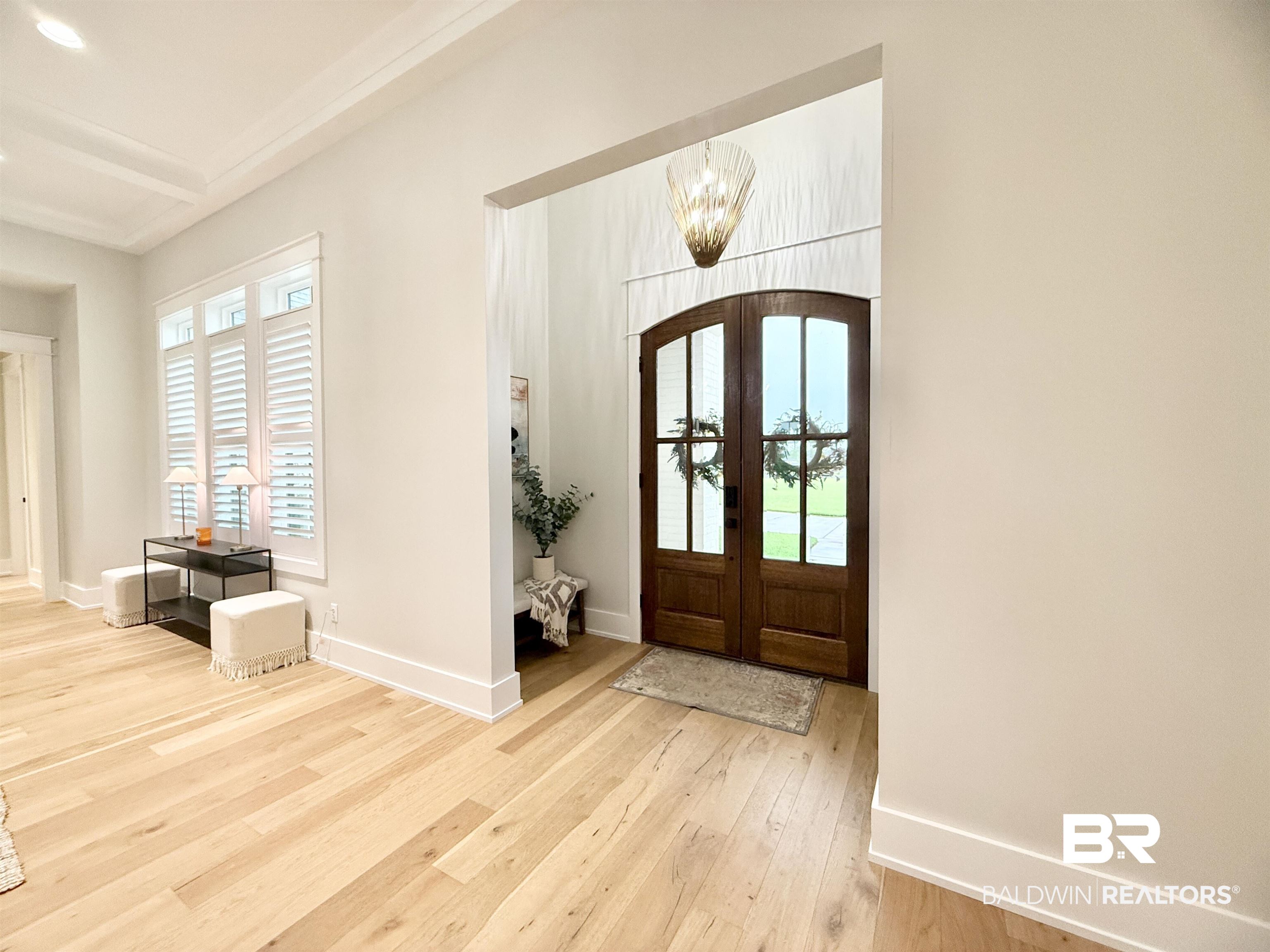 21767 Gallery Boulevard Fairhope, AL 36532 - Photo 4 of 74 Foyer entrance with wood finished floors, a chandelier, and recessed lighting