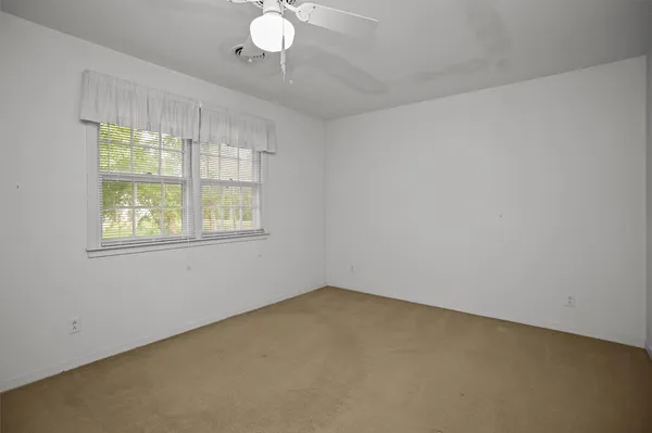 an empty room with a window