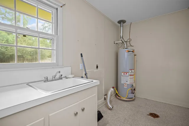 a car is parked in a garage