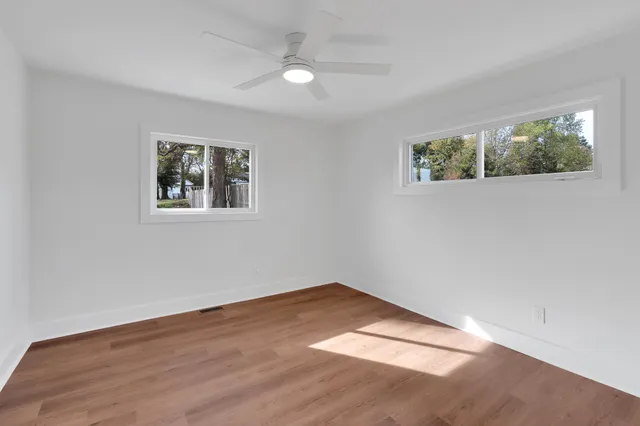 an empty room with a window