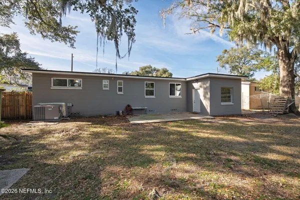 a backyard of a house