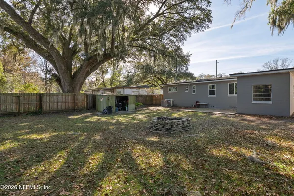 a backyard of a house