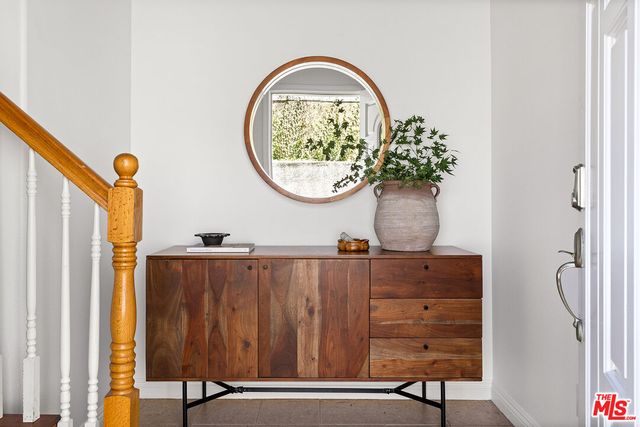 a picture of a table and a mirror