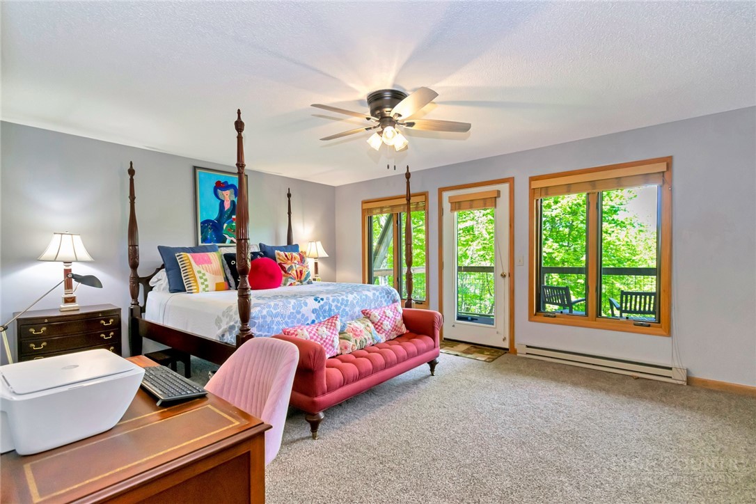 1078 Charter Hills Road Beech Mountain, NC 28604 - Photo 22 of 50 a bedroom with a bed and a large window
