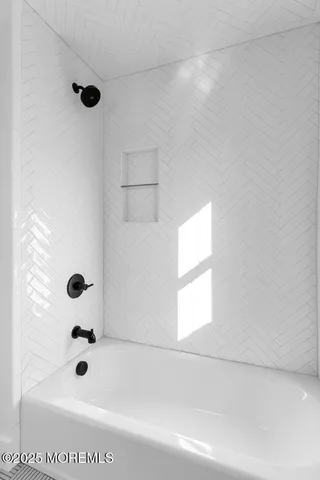 a swimming pool with some trees in the background