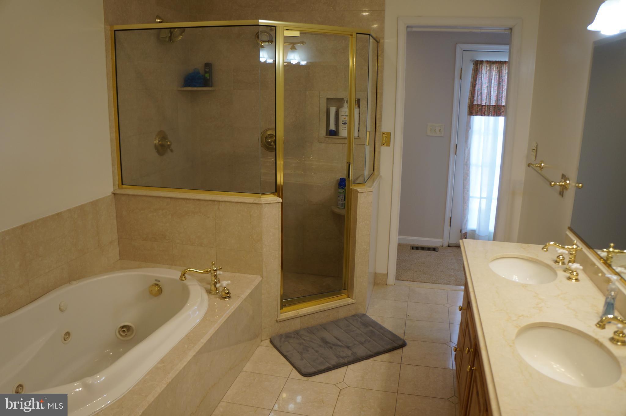 7758 Twin Oaks Road Severn, MD 21144 - Photo 13 of 28 Tub and Separate Marble Shower