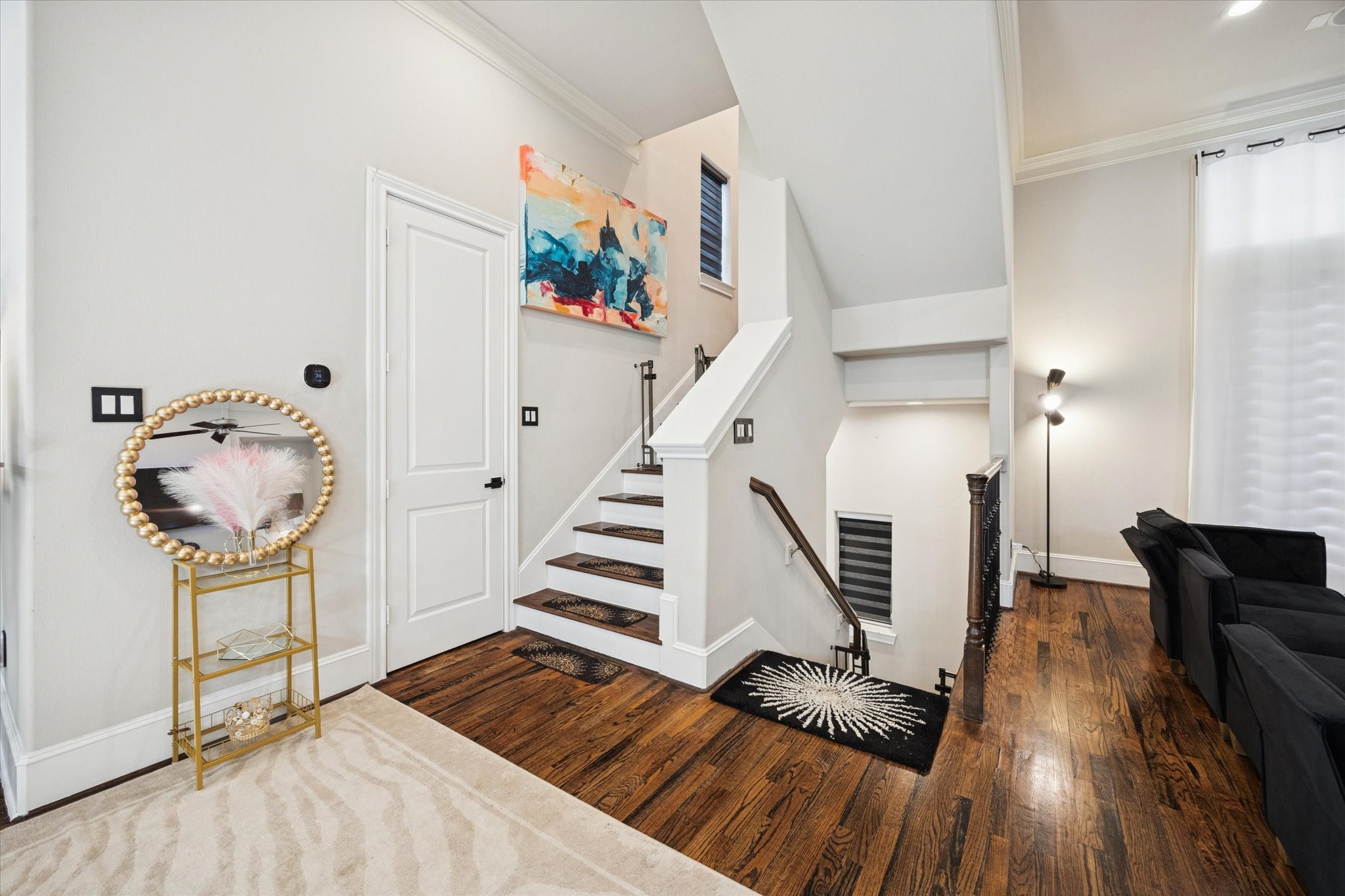 5820 Darling Street Houston, TX 77007 - Photo 21 of 24 a view of entryway and hall with wooden floor