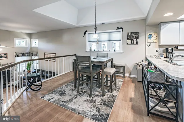 a view of a dining room and livingroom