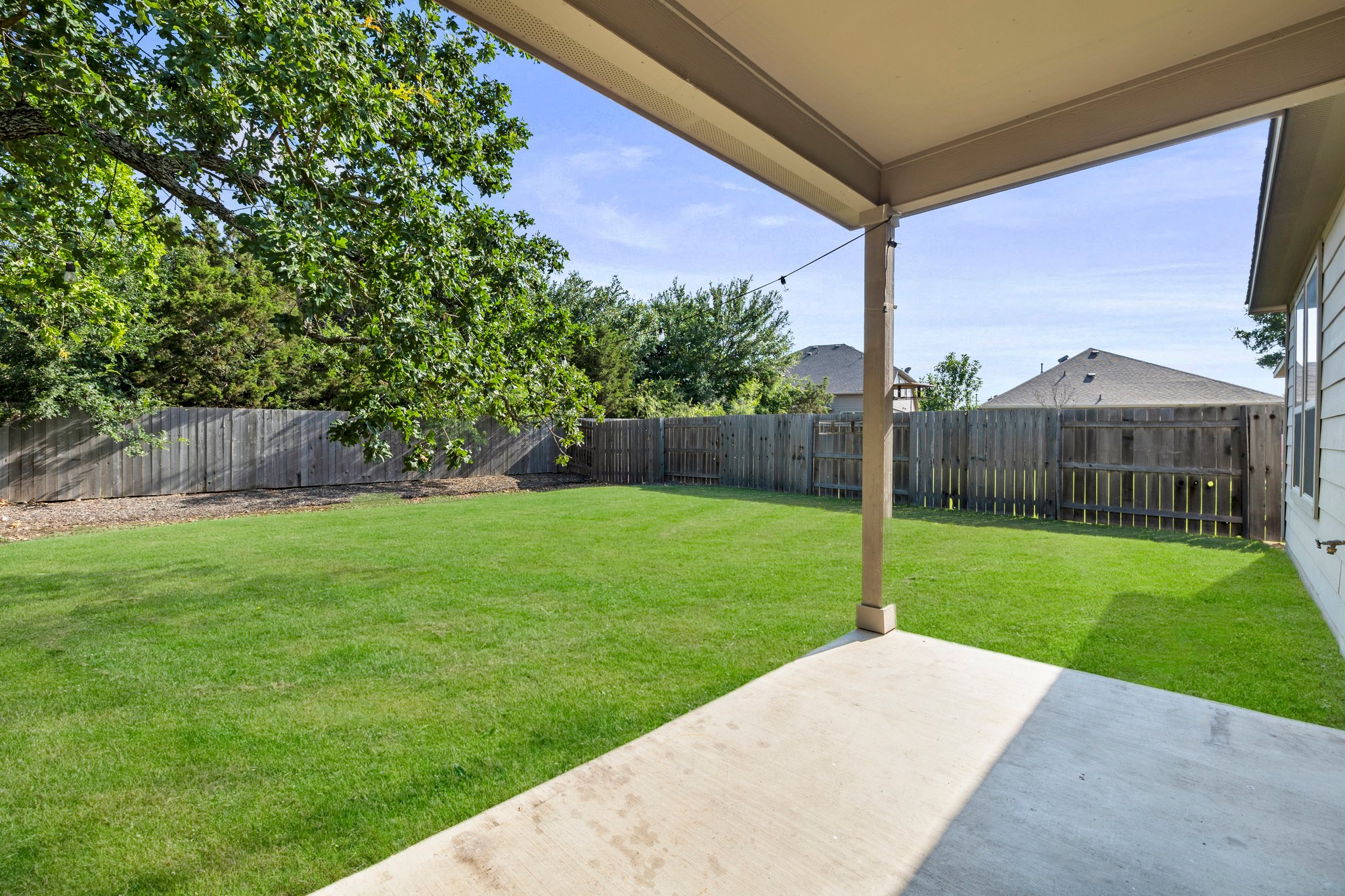 537 Bonnet Boulevard Georgetown, TX 78628 - Photo 22 of 25 Covered patio in the backyard.