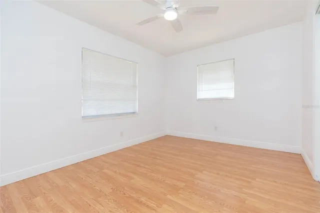 an empty room with a window