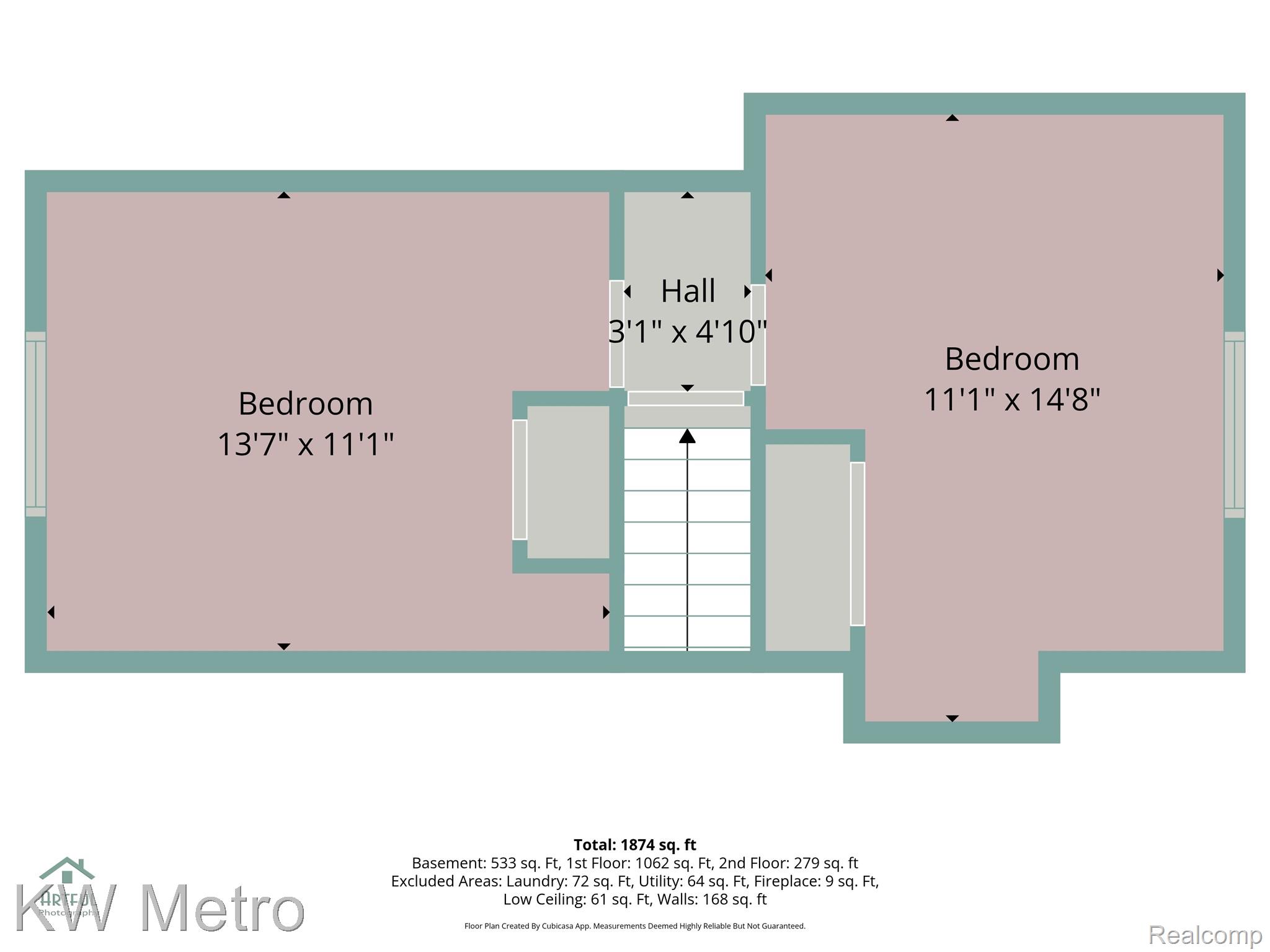 1861 Harvard Road Berkley, MI 48072 - Photo 26 of 27 Floor plan 2nd floor
