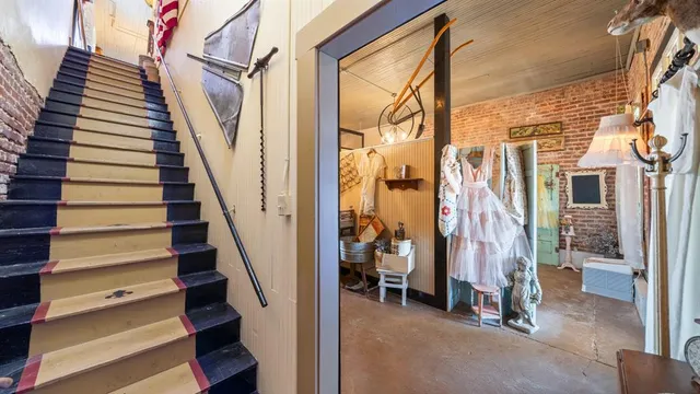 a view of an entryway with staircase