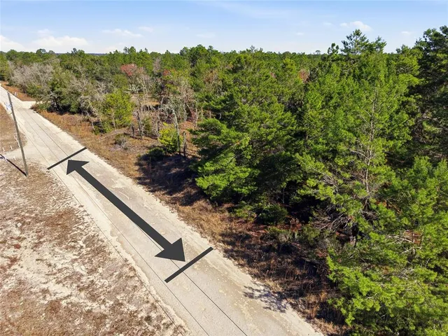 a view of a road with a yard