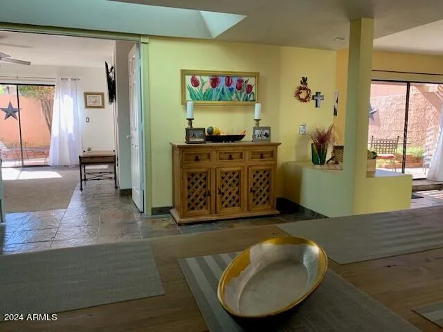 view of living room with furniture and window