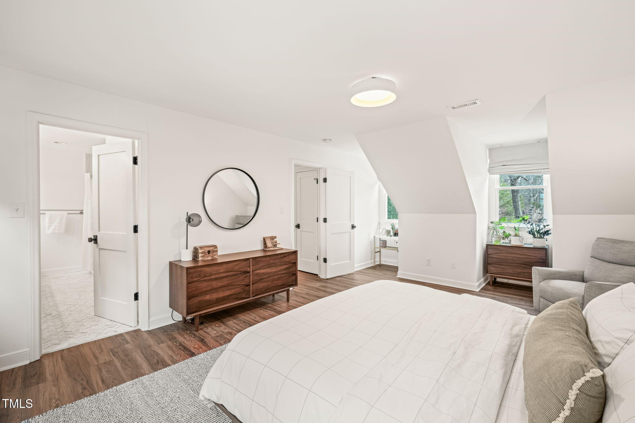 4714 Highgate Drive Durham, NC 27713 - Photo 26 of 50 a bedroom with bed and a window