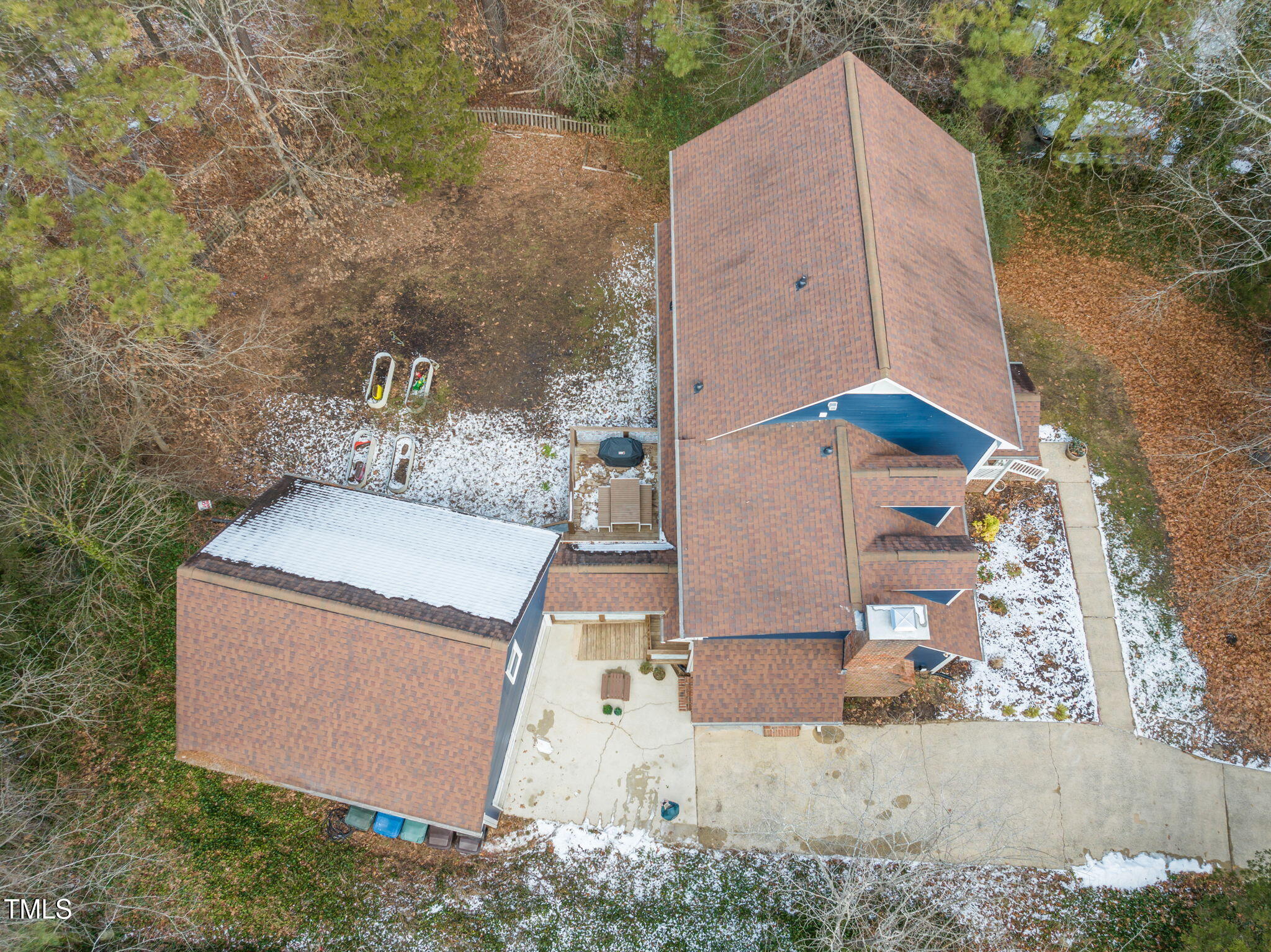 4714 Highgate Drive Durham, NC 27713 - Photo 47 of 50 an aerial view of a house with a yard and large tree