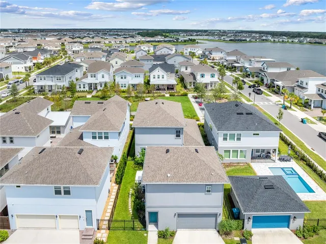 a view of a city with an ocean view